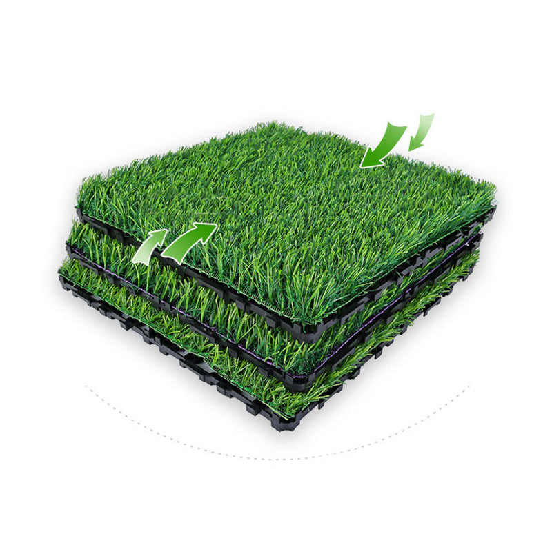 BowLift | Outdoor Deck tiles with striped detail composite snap parts wood deck tiles