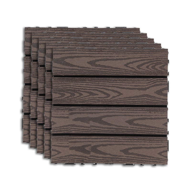 BowLift | Outdoor Deck tiles with striped detail composite snap parts wood deck tiles