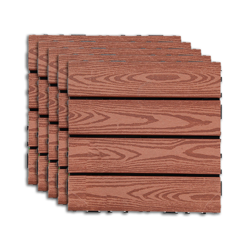 BowLift | Outdoor Deck tiles with striped detail composite snap parts wood deck tiles