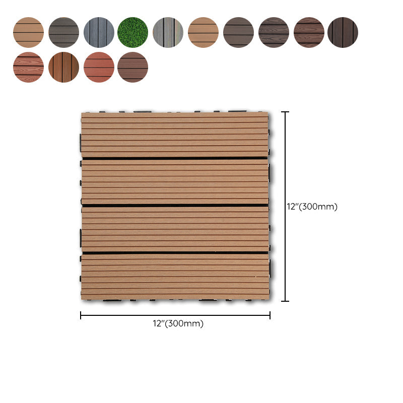 BowLift | Outdoor Deck tiles with striped detail composite snap parts wood deck tiles