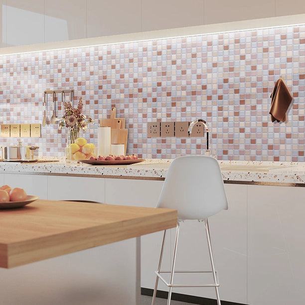 BowLift | PVC tile peel and stick tile kitchen waterproof mosaic backsplash wall tile