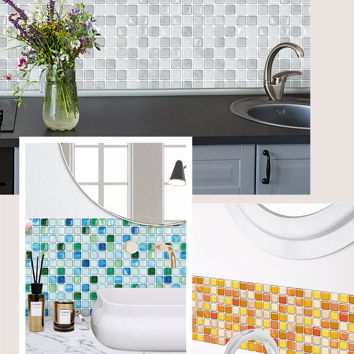 BowLift | PVC tile peel and stick tile kitchen waterproof mosaic backsplash wall tile