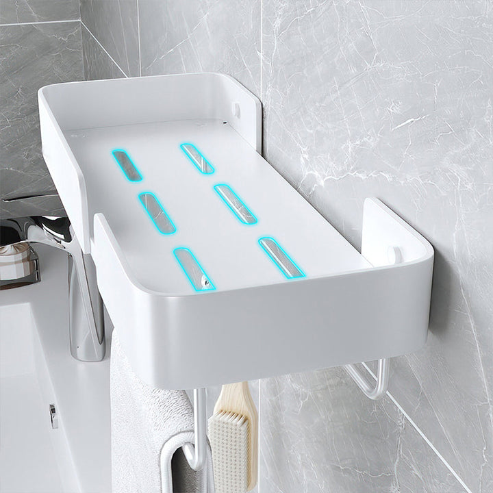 BowLift | White Bathroom Set Modern 1/2/3 - Pieces Stainless Steel Bathroom Shelf
