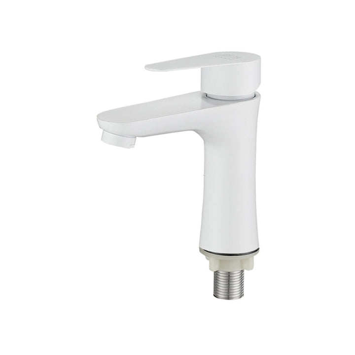 BowLift | Round Vessel Faucet Lever Handle Stainless Steel Bathroom Faucet with Water Hose