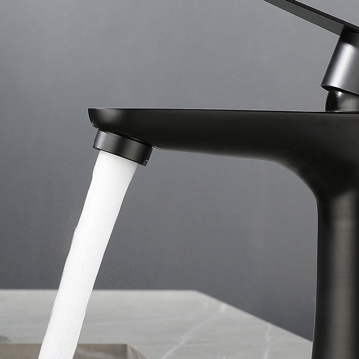 BowLift | Round Vessel Faucet Lever Handle Stainless Steel Bathroom Faucet with Water Hose