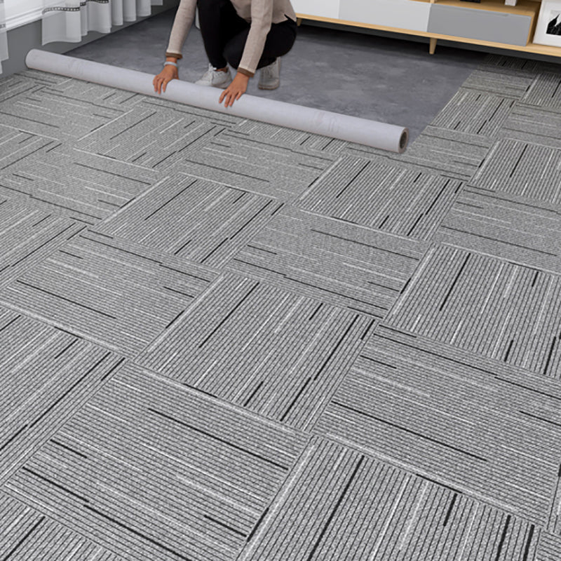 BowLift | Scratch-resistant plastic floor Rectangular fabric look square edge floor
