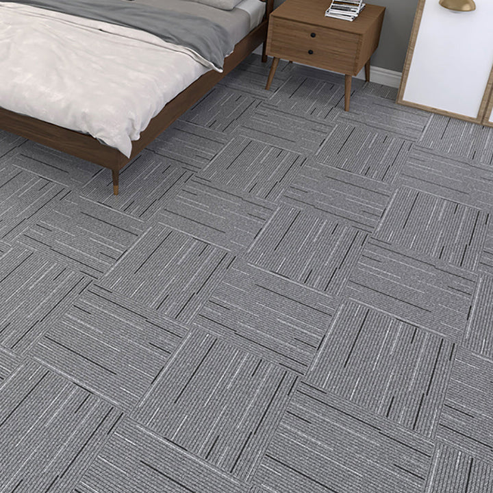 BowLift | Scratch-resistant plastic floor Rectangular fabric look square edge floor