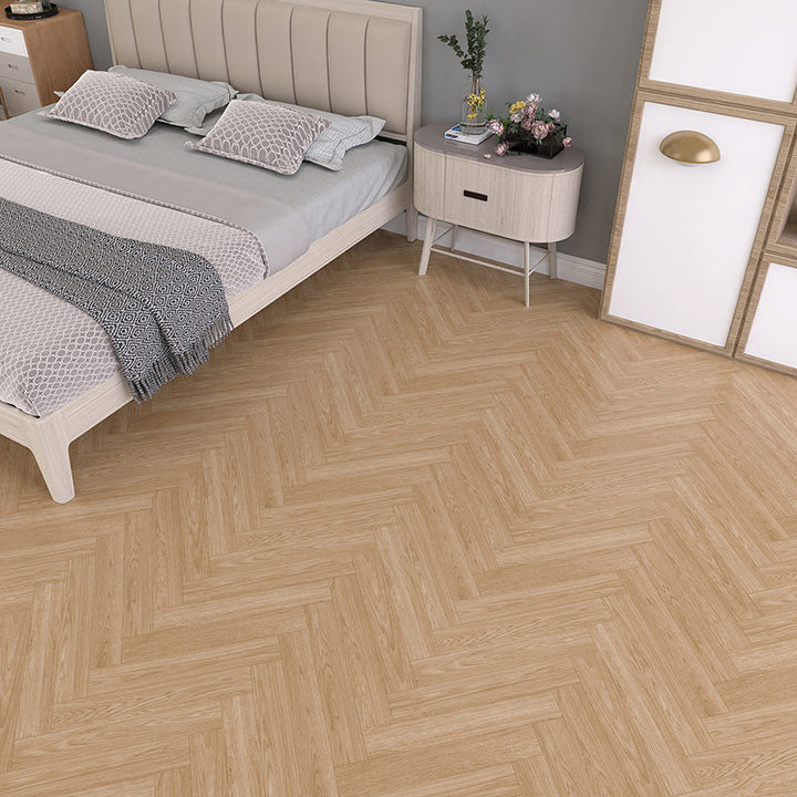 BowLift | Scratch-resistant plastic floor Rectangular fabric look square edge floor