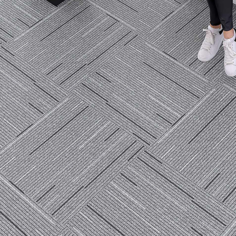 BowLift | Scratch-resistant plastic floor Rectangular fabric look square edge floor