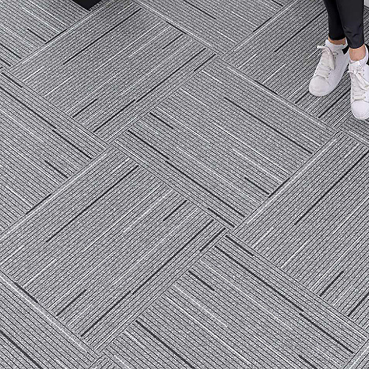 BowLift | Scratch-resistant plastic floor Rectangular fabric look square edge floor