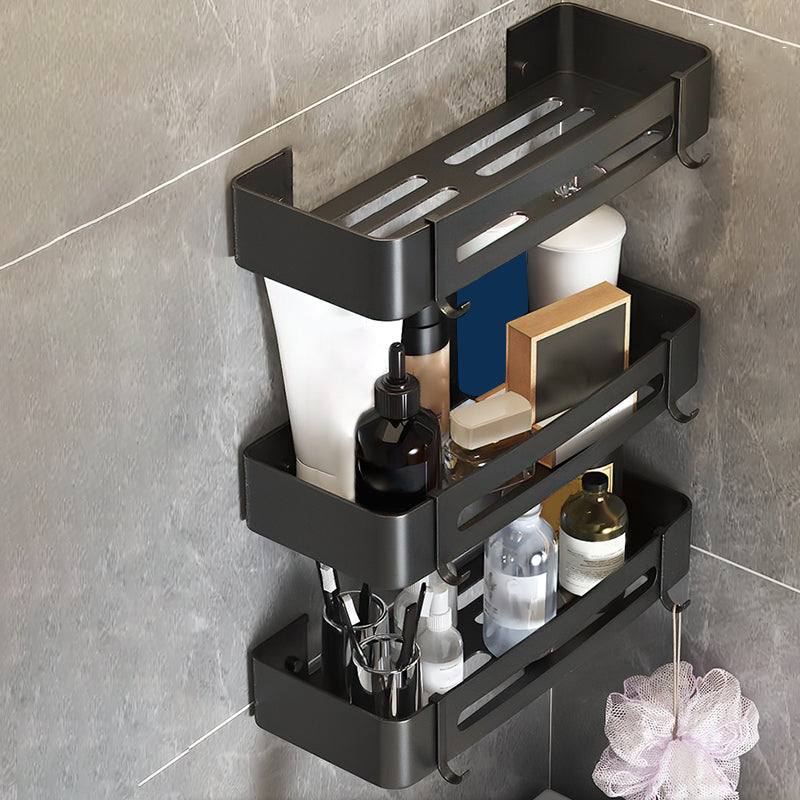 BowLift | Black/Silver Bath Set Modern 1/2/3-Piece Anti-Rust Bath Rack