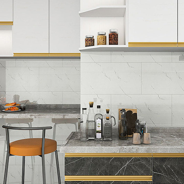 BowLift | Modern Peel & Stick Field Tile PVC Rectangular Wallpaper for Kitchen Backsplash