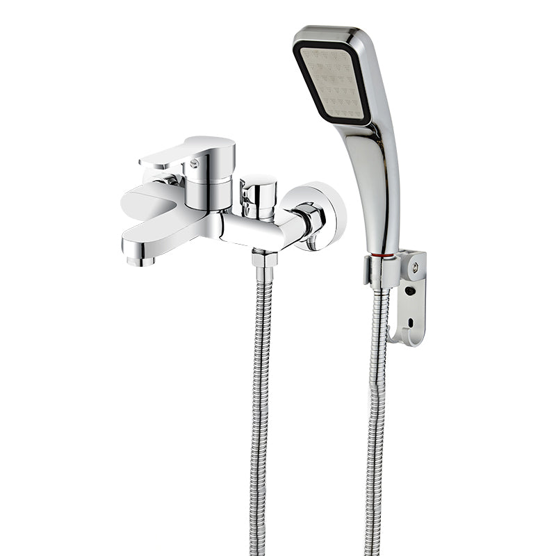 BowLift | Single Lever Bath Mixer 2 Holes Wall Mounted Hand Shower Low Arc Tub Filler