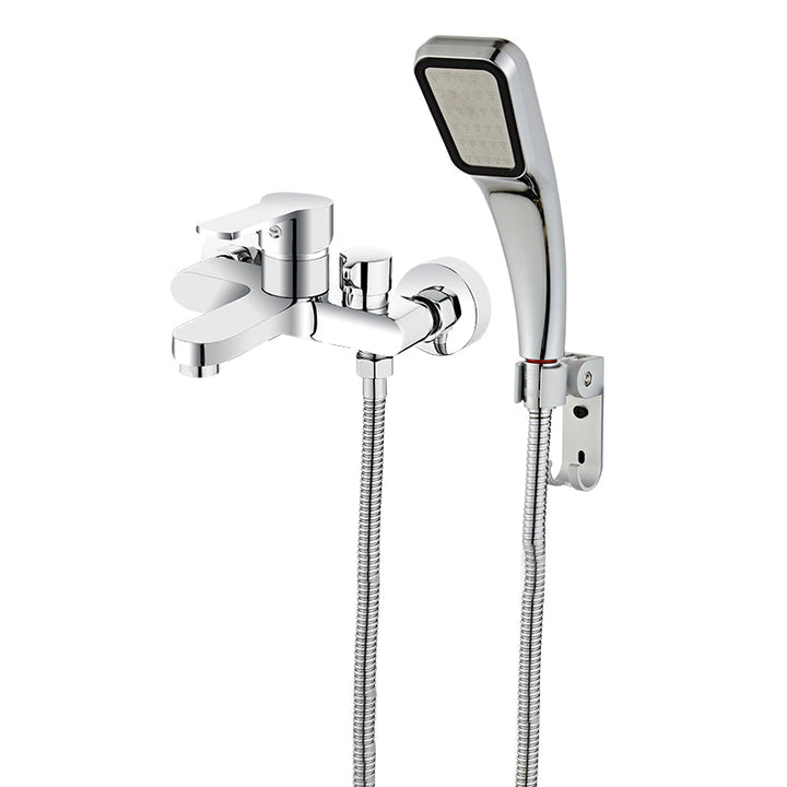 BowLift | Single Lever Bath Mixer 2 Holes Wall Mounted Hand Shower Low Arc Tub Filler