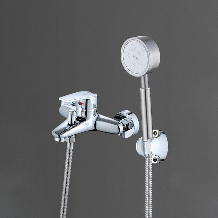 BowLift | Single Lever Bath Mixer 2 Holes Wall Mounted Hand Shower Low Arc Tub Filler