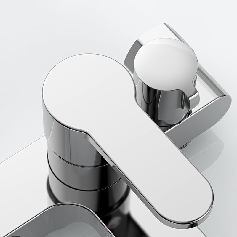 BowLift | Single Lever Bath Mixer 2 Holes Wall Mounted Hand Shower Low Arc Tub Filler
