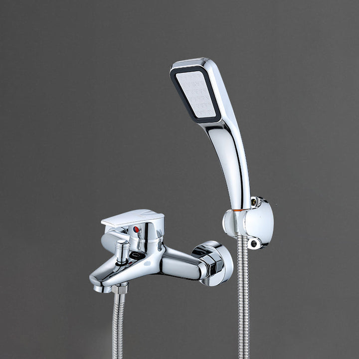 BowLift | Single Lever Bath Mixer 2 Holes Wall Mounted Hand Shower Low Arc Tub Filler