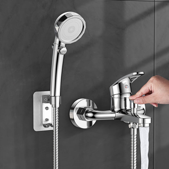 BowLift | Single Lever Bath Mixer 2 Holes Wall Mounted Hand Shower Low Arc Tub Filler