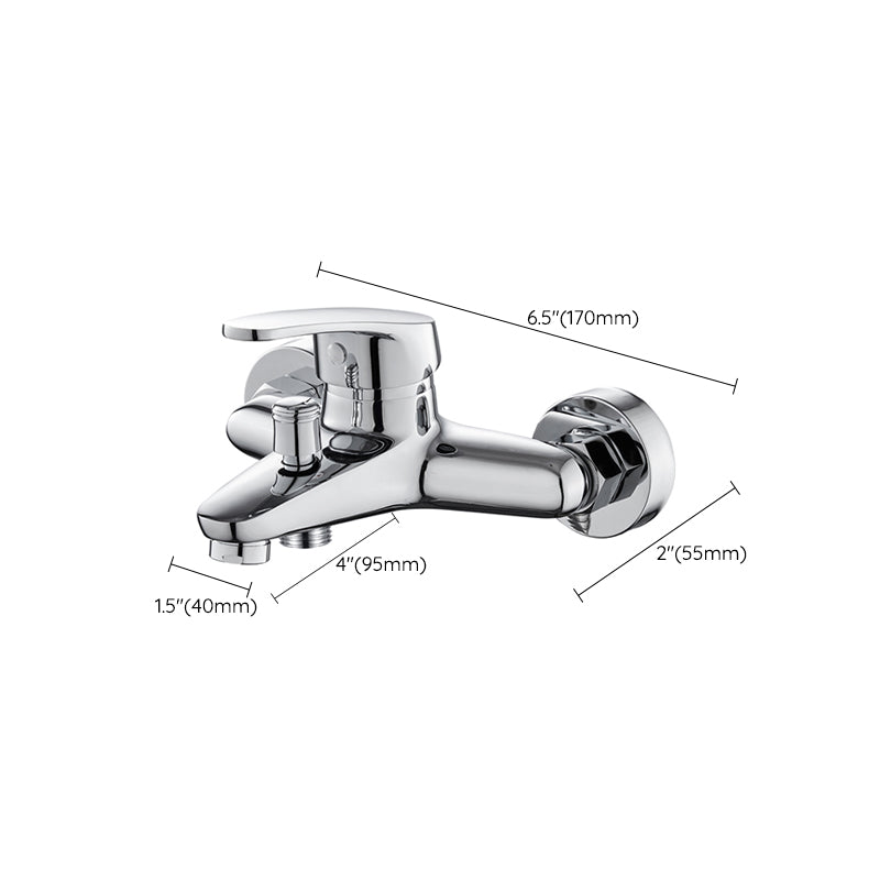 BowLift | Single Lever Bath Mixer 2 Holes Wall Mounted Hand Shower Low Arc Tub Filler