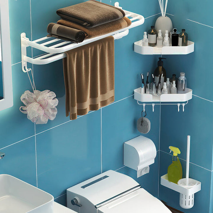 BowLift | Modern Bathroom Hardware Set White Metal Bathroom Accessory Set