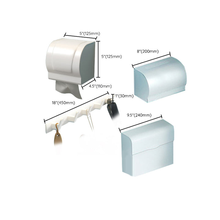 BowLift | Modern Bathroom Hardware Set White Metal Bathroom Accessories Set