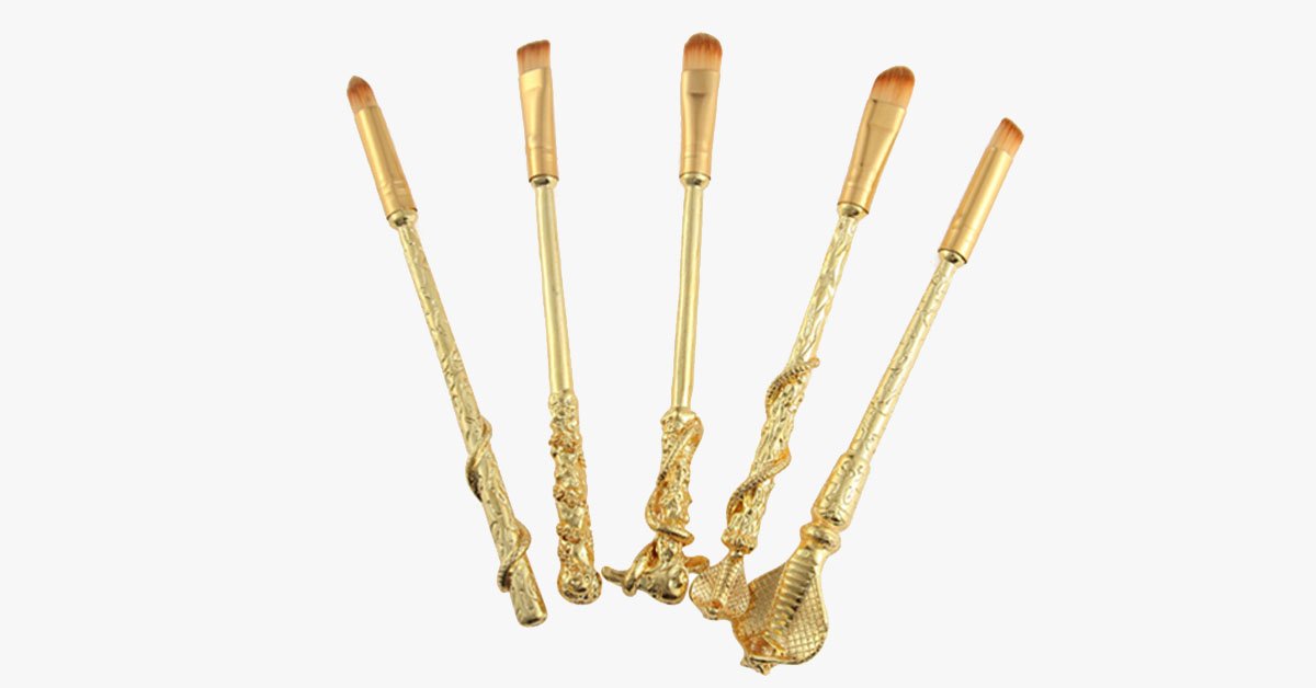 BowLift | Gold-coated Magic Brush Set with 5 gold-coated eyeshadow brushes - Works wonders on your eyes!