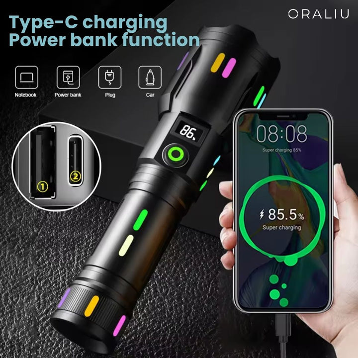 BowLift | Military-Grade LED Flashlight – Rechargeable – 9000 Lumens
