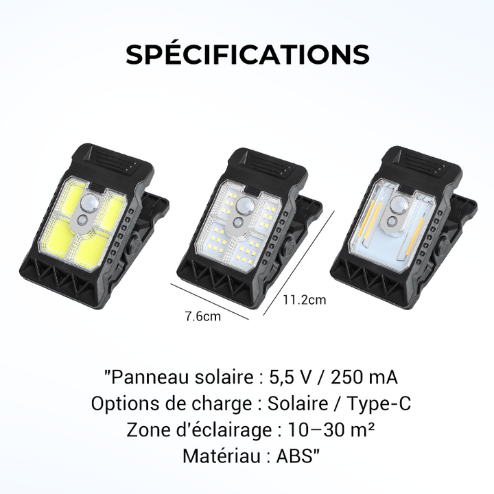 BowLift | PowerBeam Solar-Clamps-Boost — Turn dark corners into a cozy oasis full of light and protection!