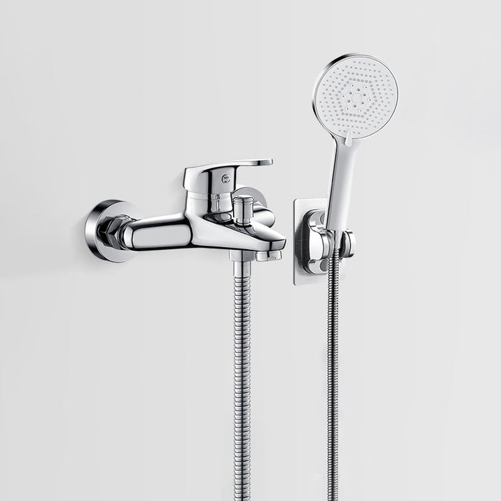 BowLift | Solid Bathtub Faucet Handheld Shower Hose Lever Handle Wall-Mounted 2 Holes Bathtub Fill Valve