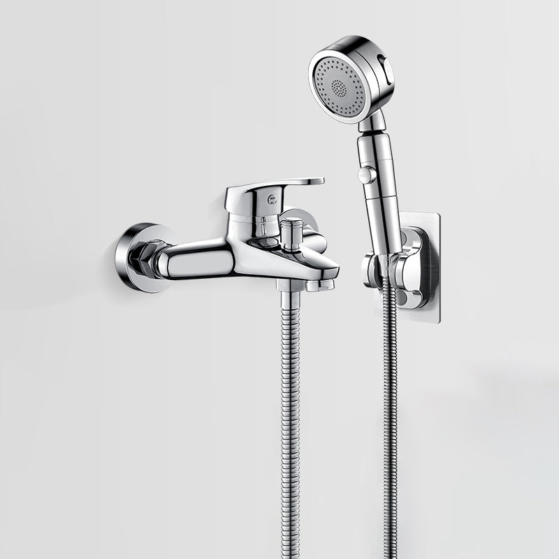 BowLift | Solid Bathtub Faucet Handheld Shower Hose Lever Handle Wall-Mounted 2 Holes Bathtub Fill Valve