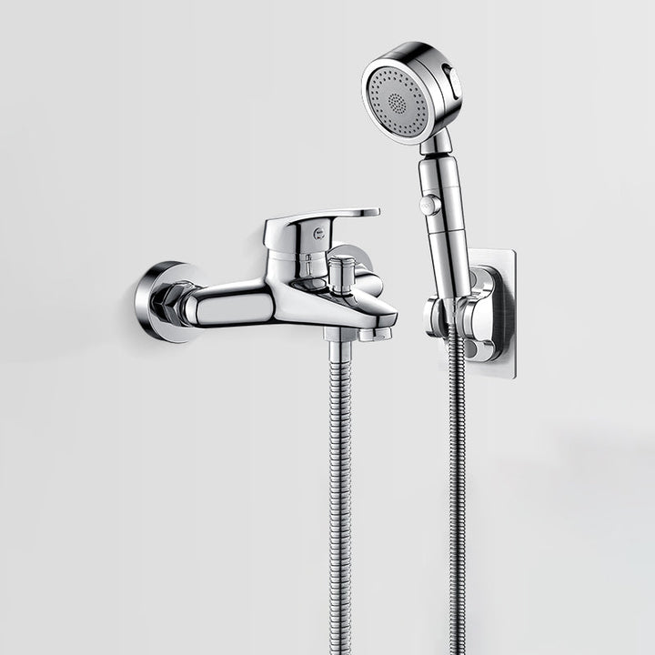 BowLift | Solid Bathtub Faucet Handheld Shower Hose Lever Handle Wall-Mounted 2 Holes Bathtub Fill Valve