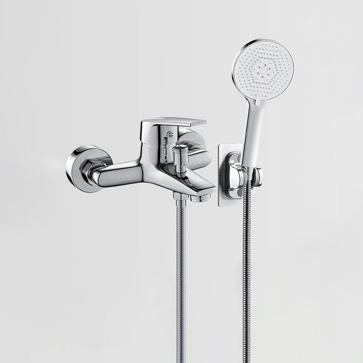 BowLift | Solid Bathtub Faucet Handheld Shower Hose Lever Handle Wall-Mounted 2 Holes Bathtub Fill Valve