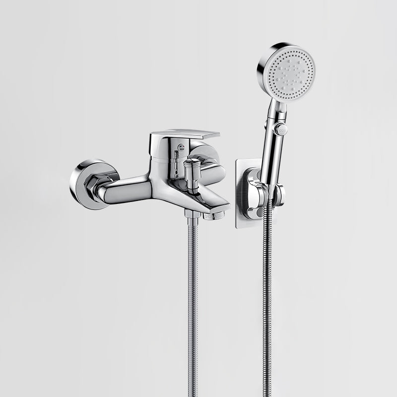 BowLift | Solid Bathtub Faucet Handheld Shower Hose Lever Handle Wall-Mounted 2 Holes Bathtub Fill Valve