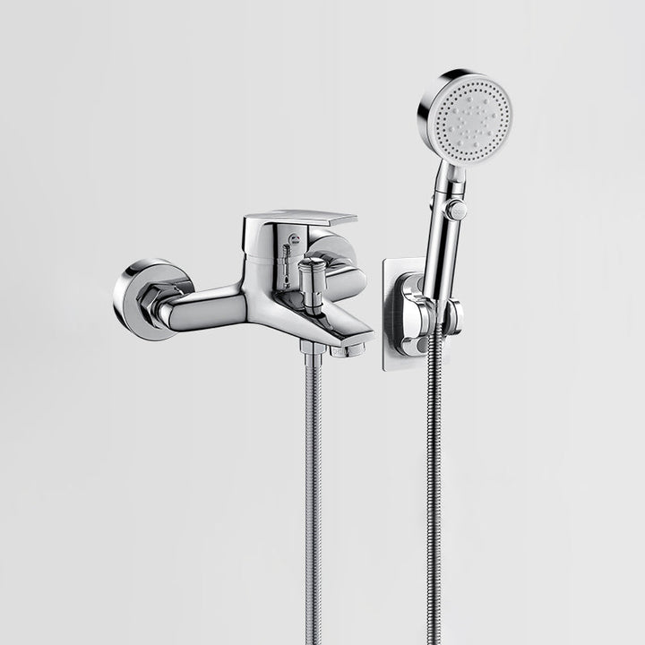 BowLift | Solid Bathtub Faucet Handheld Shower Hose Lever Handle Wall-Mounted 2 Holes Bathtub Fill Valve