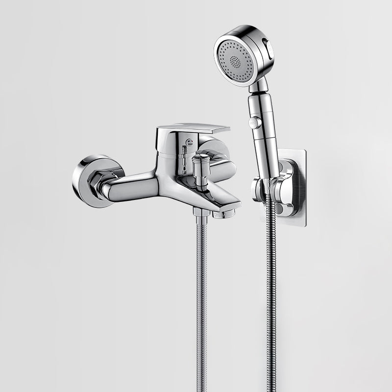 BowLift | Solid Bathtub Faucet Handheld Shower Hose Lever Handle Wall-Mounted 2 Holes Bathtub Fill Valve