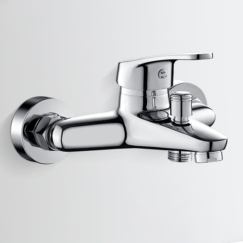 BowLift | Low Arch Bathtub Faucet Hose Wall-Mounted Single Lever Tub Filler with Hand Shower