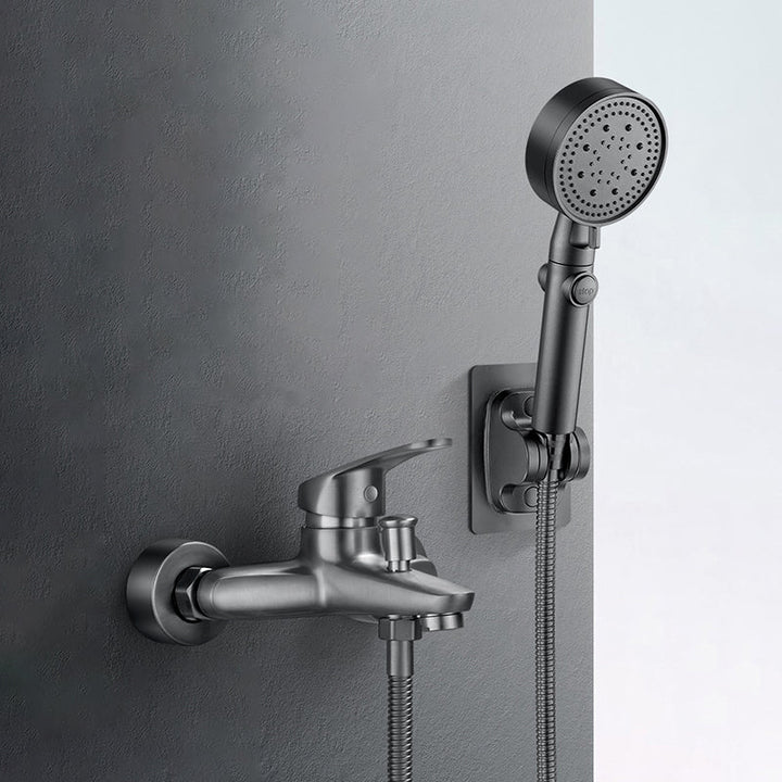 BowLift | Low Arch Bathtub Faucet Hose Wall-Mounted Single Lever Tub Filler with Hand Shower