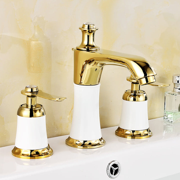 BowLift | Glam Bathtub Faucet Trim Deck Mounted Lever Handle Swivel Spout Bathtub Faucet