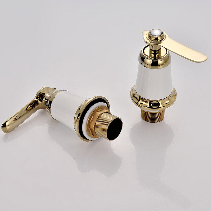 BowLift | Glam Bathtub Faucet Trim Deck Mounted Lever Handle Swivel Spout Bathtub Faucet