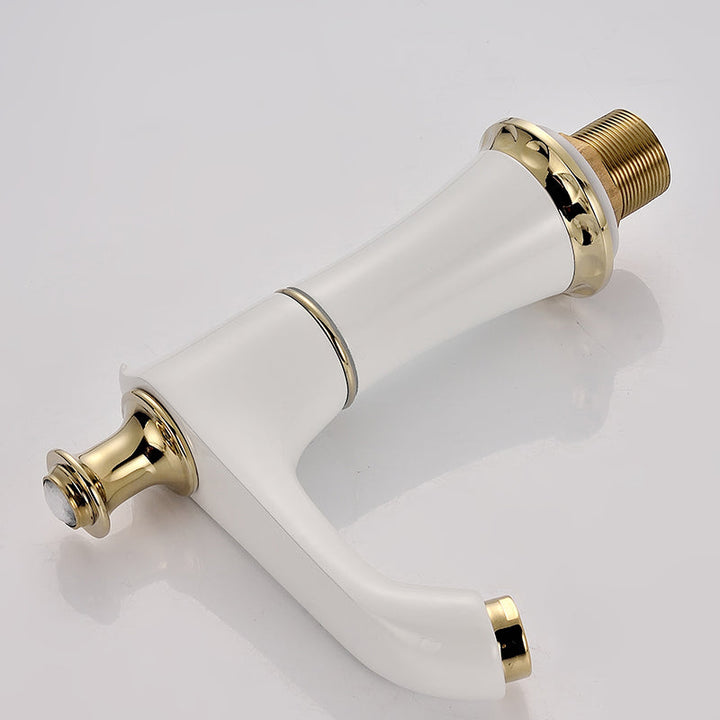 BowLift | Glam Bathtub Faucet Trim Deck Mounted Lever Handle Swivel Spout Bathtub Faucet