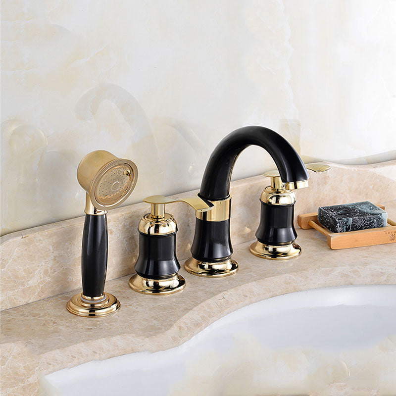 BowLift | Tradition Bathtub Filler Trim Deck-Mounted Swing Spout Bathtub Filler