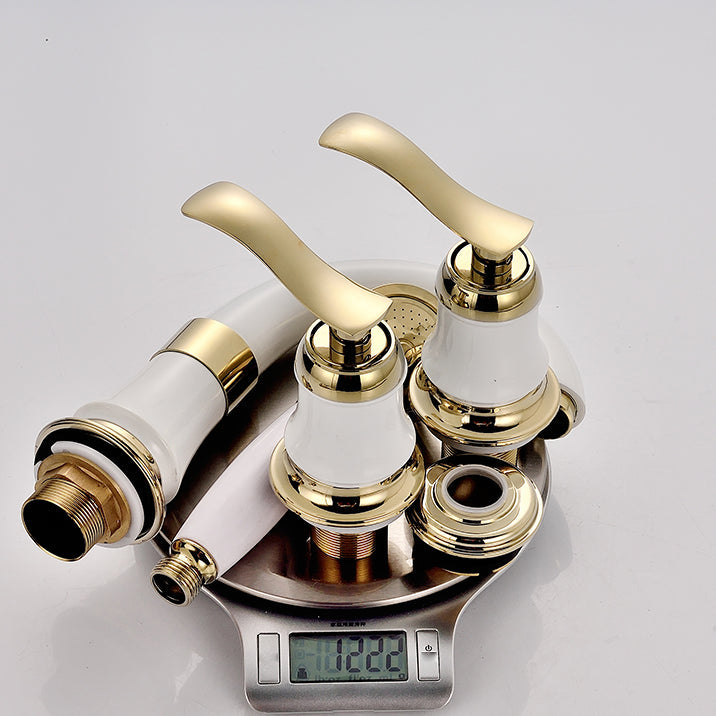 BowLift | Tradition Bathtub Filler Trim Deck-Mounted Swing Spout Bathtub Filler