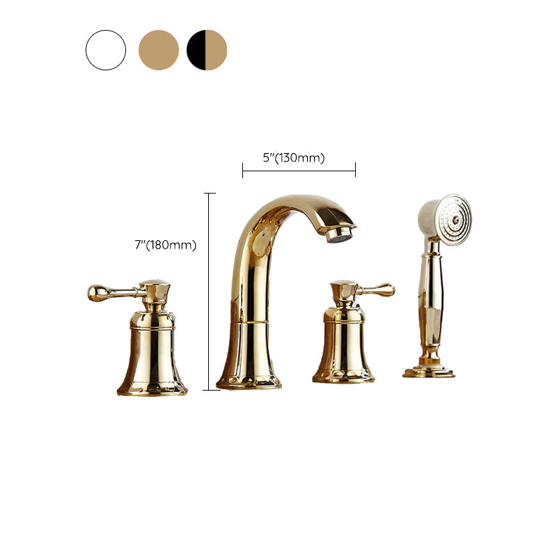 BowLift | Tradition Bathtub Filler Trim Deck-Mounted Swing Spout Bathtub Filler