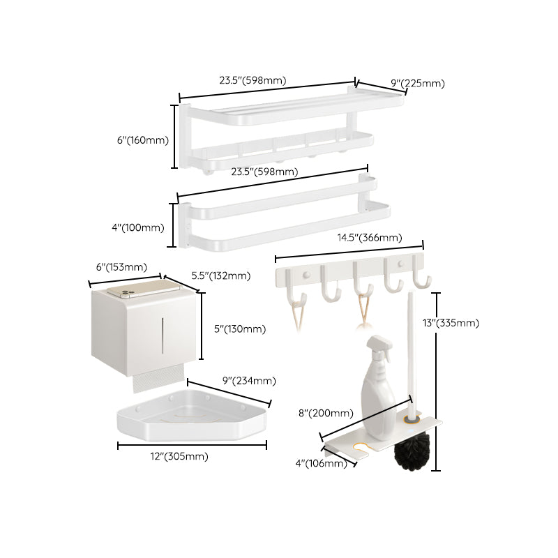 BowLift | Metal Drill and Screw Mount Bathroom Accessories Hardware Set