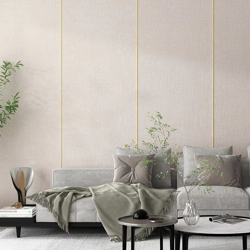 BowLift | Contemporary Style Wall Panel Linen Living Space Peel and Stick Wall Covering