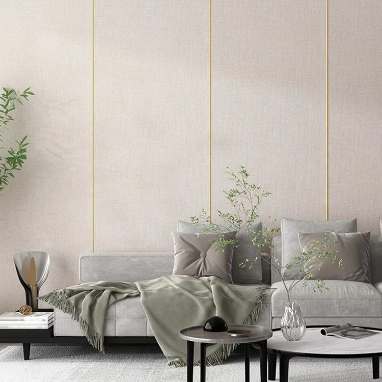 BowLift | Contemporary Style Wall Panel Linen Living Space Peel and Stick Wall Covering