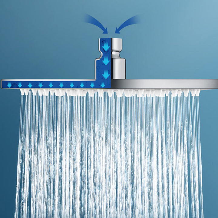 BowLift | Contemporary square shower head combination with handheld shower