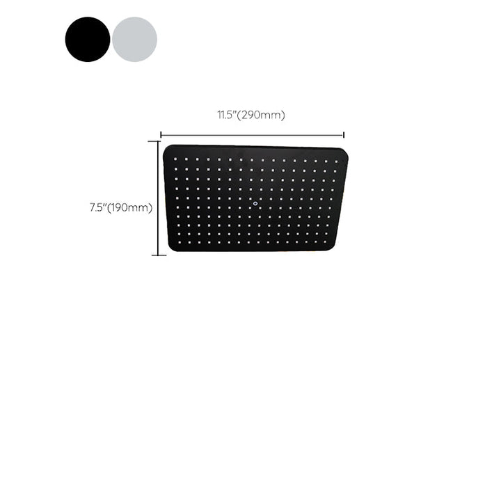 BowLift | Modern rectangular shower head combo standard spray pattern with hand shower