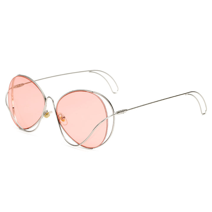 Ladies' fashion half-frame glasses with intricate, minimalist design Bowlift