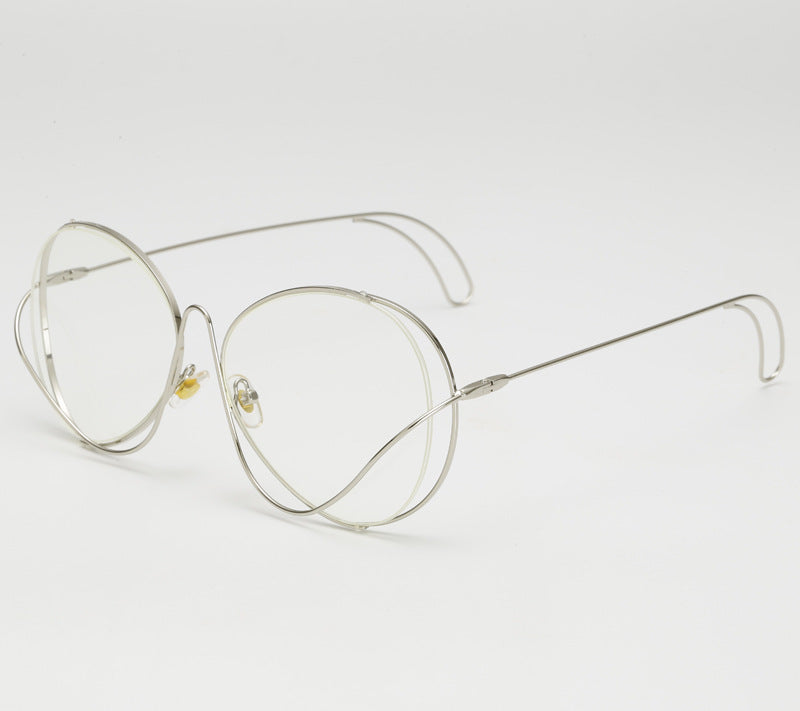 Ladies' fashion half-frame glasses with intricate, minimalist design Bowlift